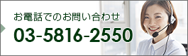 お電話でのお問い合わせ 03-5816-2550